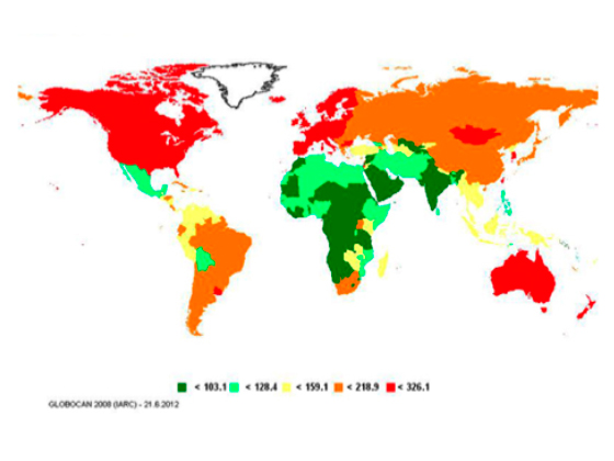Mapa epidemiología melanoma